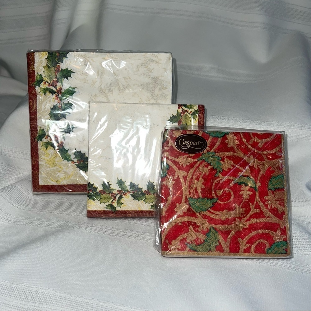 Holiday Lunch & Beverage Napkins‎ NEW UNUSED $5 ADD ON with $15+ Bundle